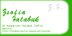 zsofia halabuk business card